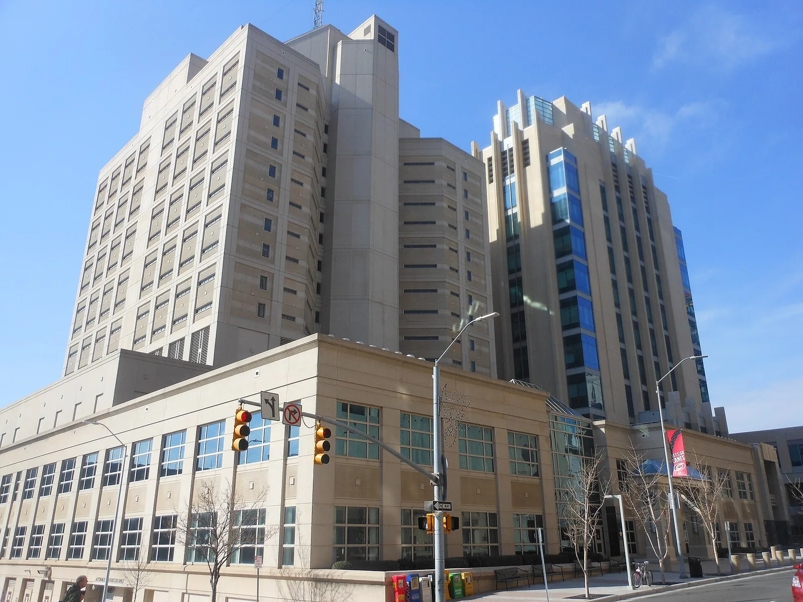 The Wake County Justice Center on South McDowell Street in downtown Raleigh, where the county's Tax Administration office has its public counter.